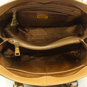 2013 Prada Saffiano Leather 33CM Two Handle Bag 0812 in Apricot
