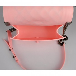 2014 Boy Chanel Flap Shoulder Bag PVC leather A67086 Pink