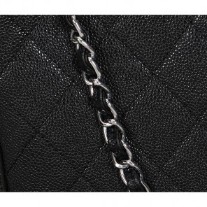 2014 Chanel Caviar Leather shouledr Tote Bag A6802 in Black