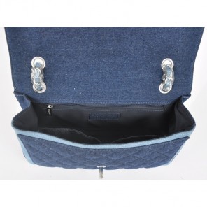 2014 Chanel Classic Flap Shoulder Bag Denim A92216 Gray&Blue