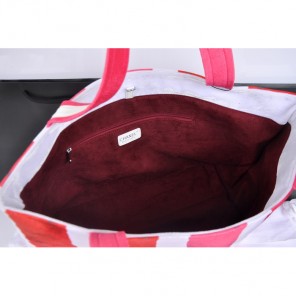 2014 Chanel Shoulder Bag Cotton Satin A66946 Red