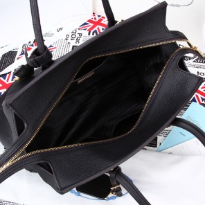 2014 PRADA Grainy Leather Tote Bag BN2767 Black