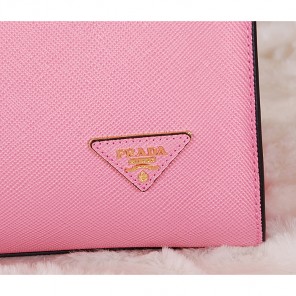 2014 Prada Saffiano Cuir Leather Tote Bag BN2788 Pink