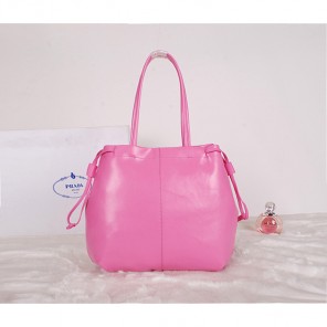 2014 Prada Soft Calf Leather Tote Bag BR5104 Pink