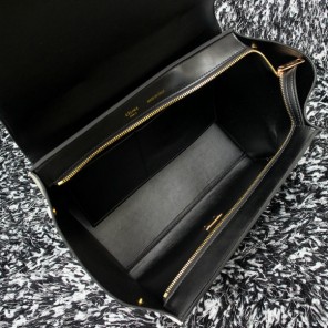 2015 Celine Trapeze Bag Croco Leather C3345 Black