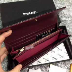 2016 Chanel Matelasse Bi-Fold Wallet Caviar Leather A50096 Black