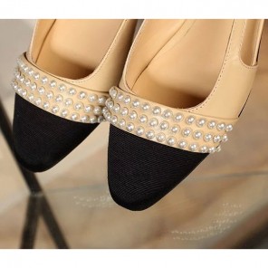 2016 chanle Sandals in Sheepskin leather with Pearl