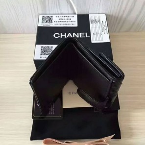2017 Chanel Matelasse Tri-Fold Wallet Original python leather A48980