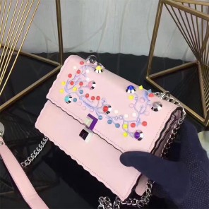 2017 Fendi KAN I SMALL Shoulder bag in calfskin leather 9670