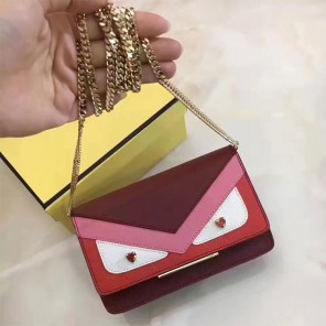 2017 Fendi WALLET ON CHAIN in leather 8M03469