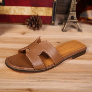 2017 hermes women Slippers in leather