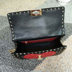 2018 VALENTINO MEDIUM ROCKSTUD SPIKE CHAIN BAG 0122