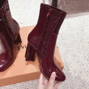 2019 Louis vitton women Boots in Patent leather Heel 10cm
