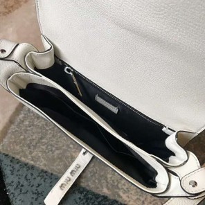 2019 MIUMIU MADRAS GOAT LEATHER SHOULDER BAG