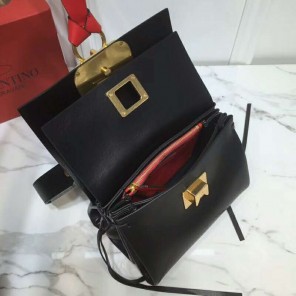 2019 VALENTINO SMALL VRING SMOOTH CALFSKIN SHOULDER BAG