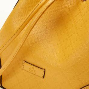 Bright diamante leather bucket bag
