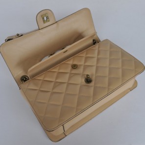 Chanel Flap Shoulder Bag Calfskin Leather A68321 Apricot
