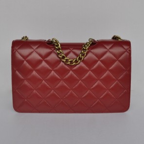 Chanel Flap Shoulder Bag Calfskin Leather A68321 Claret