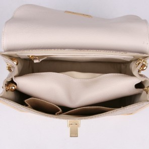 Chloe Sally Shoulder Bags Snake Veins Leather Apricot 508914