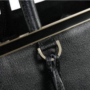 Fendi 2Jours Medium Tote Bag Horsehair 2552M Black