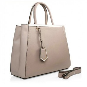 Fendi 2Jours Medium Tote Bag Original Leather 2552M Grey