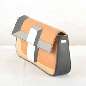 Fendi Multicolour Baguette Pouchette Clutch F2559 Camel