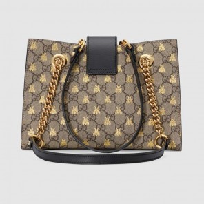 Gucci Padlock small GG bees shoulder bag 498156 9F26G 8319