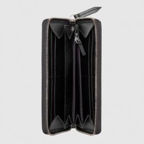Gucci Snake print GG Supreme zip around wallet 451273 K561N 8666