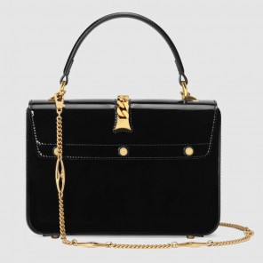 Gucci Sylvie 1969 patent leather mini top handle bag 589479 1J70G 1000