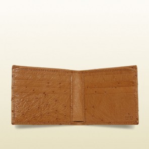 Gucci ostrich bi-fold wallet 365475 EA90N 7723