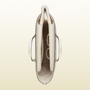 Gucci swing leather top handle bag