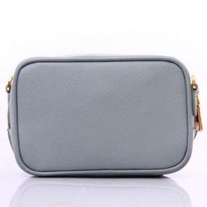 Prada Saffiano Calf Leather Pouch 1N1674 in Light Blue