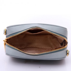 Prada Saffiano Calf Leather Pouch 1N1674 in Light Blue