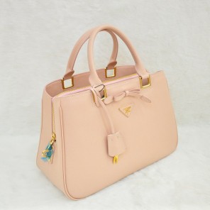 Prada Saffiano Calf Leather Tote Bag 2244 in Bare Pink
