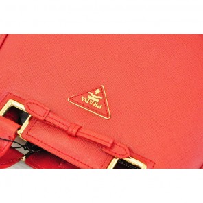 Prada Saffiano Calf Leather Tote Bag BN2245 in Flame
