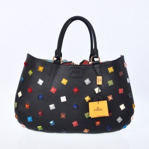 Fendi Borsa Multi-Color Studded Satchel