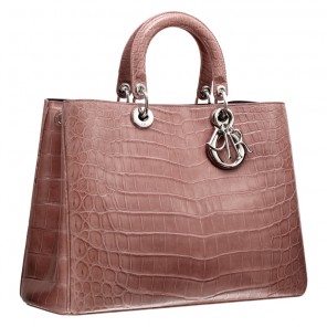 Matt dusky pink crocodile 