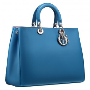 Smooth mykonos blue leather 