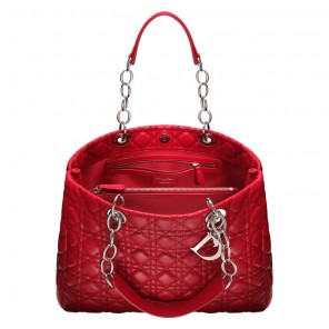 Large crimson red leather 