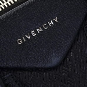 Givenchy Weave Embossed Antigona Bag Calf Leather 9981 Black