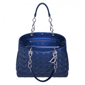 Large blue leather 