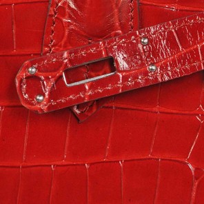 Hermes Birkin 35CM high light Crocodile leather in Flame with Silver hardware
