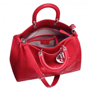 Small crimson red leather 