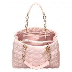 Large powder pink leather 