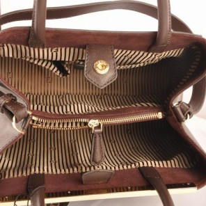 Fendi Fall Winter 2012 2Jours Saffiiano Leather Tote Bag 8BH250S Brown