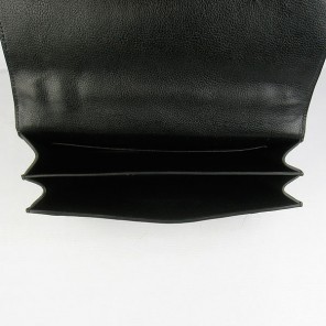 Hermes Constance Togo Leather Single Bag Black Silver Hardware H020