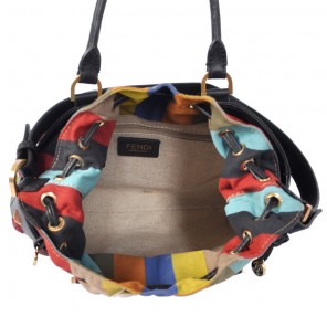 Fendi Borsa Multi-Color Studded Satchel