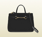 2013 Gucci bright bit black patent leather top handle tote 319795 A150T 1000