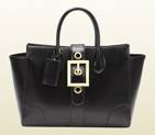 2013 Gucci lady buckle black leather top handle bag 323652 BNN0T 1000