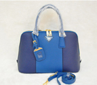 2013 PRADA Saffiano Leather Two Handle Bag 0837 in Royal blue with Medium Blue
